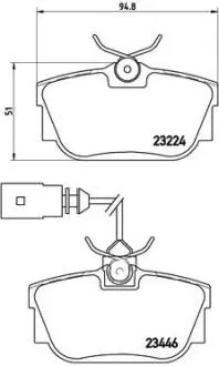 Тормозные колодки дисковые BREMBO P85 046