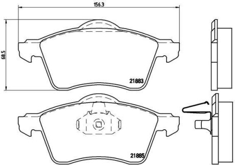 Тормозные колодки дисковые BREMBO P85 047