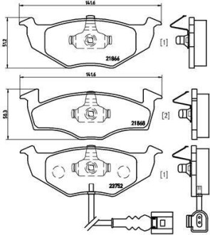 Гальмівні колодки, дискові BREMBO P85071