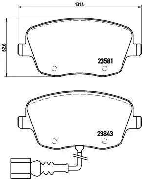 Гальмівні колодки, дискові BREMBO P85 077 (фото 1)