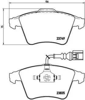 Гальмівні колодки дискові BREMBO P85090