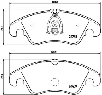 Гальмівні колодки дискові BREMBO P85098X