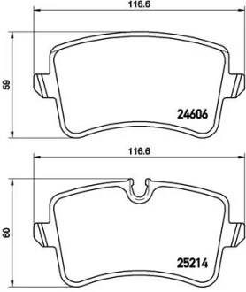 Тормозные колодки дисковые BREMBO P85117