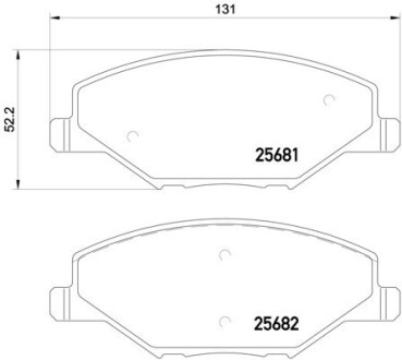 Гальмівні колодки, дискові BREMBO P 85 121X