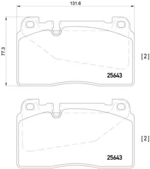 Тормозные колодки дисковые BREMBO P85123