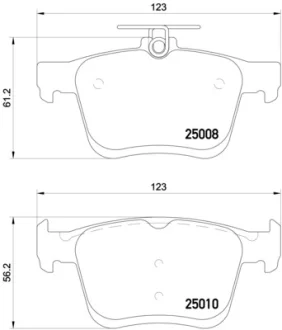 Гальмівні колодки дискові BREMBO P85 125X