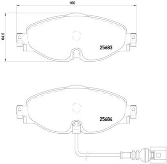 Гальмівні колодки, дискові BREMBO P 85 126E