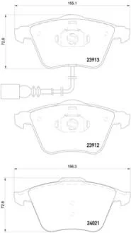 Тормозные колодки дисковые BREMBO P85 129