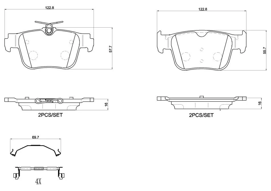 Гальмівні колодки дискові BREMBO P85 184 (фото 1)