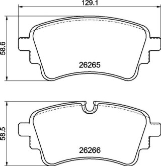 Комплект гальмівних колодок BREMBO P85185