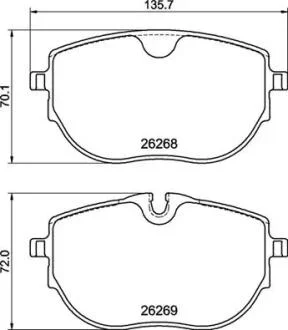 Комплект тормозных колодок BREMBO P 85 187