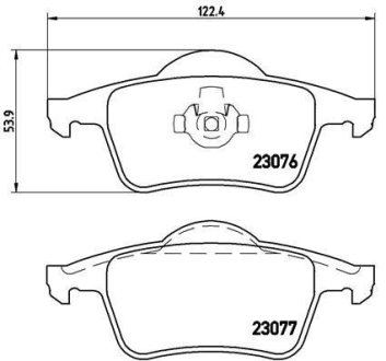 Тормозные колодки дисковые BREMBO P86 014 (фото 1)