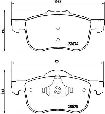 Тормозные колодки дисковые BREMBO P86 016 (фото 1)