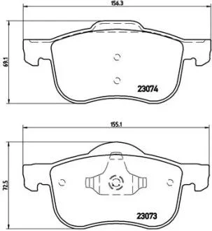 Гальмівні колодки, дискові BREMBO P86 016