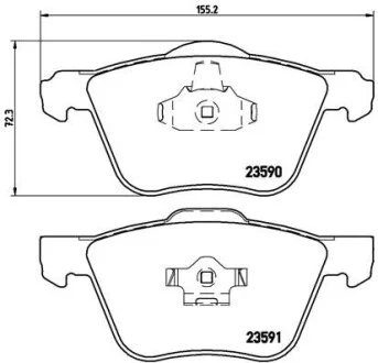 Тормозные колодки дисковые BREMBO P86 022