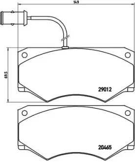 Гальмівні колодки дискові BREMBO PA6013