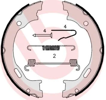 Тормозные колодки барабанные BREMBO S50 515 (фото 1)