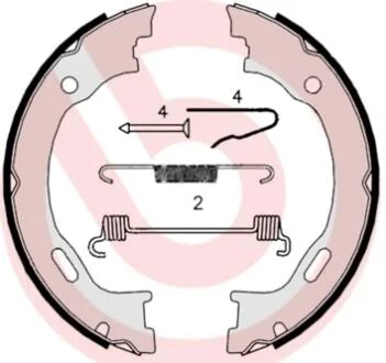 Тормозные колодки барабанные BREMBO S50 515