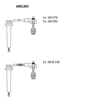 Комплект проводов FORD Mondeo "2,5-3,0(V6) "L "94-07 BREMI 800L200 (фото 1)