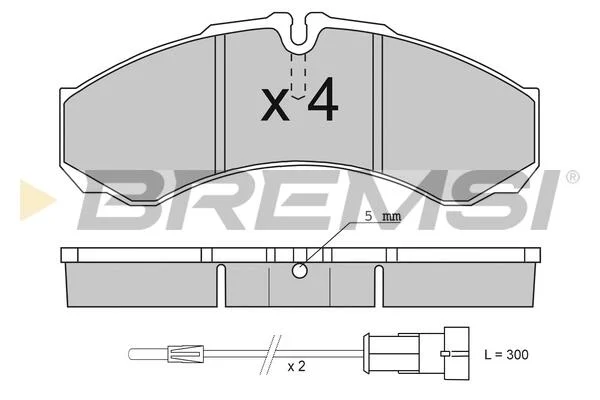 Гальмівні колодки Daily 99- (спарка) BREMSI BP2706 (фото 1)