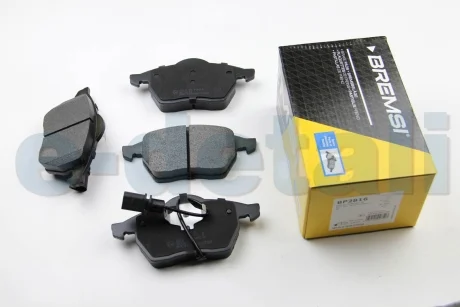 Тормозные колодки пер. Passat B5/Audi A4/A6 00-05 (с датчиком) BREMSI BP2816