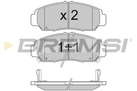 Гальмівні колодки пер. Honda Civic 87-01 (sumitomo) BREMSI BP3059