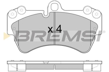 Тормозные колодки пер. Audi Q7/Touareg/Cayenne BREMSI BP3099 (фото 1)