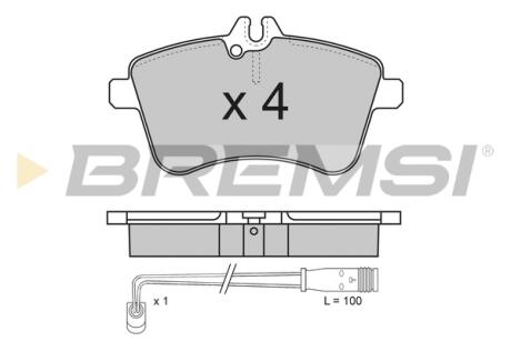 Гальмівні колодки пер. W169/W245 04-12 BREMSI BP3172