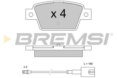 Гальмівні колодки зад. Alfa Romeo Mito/Fiat Bravo 99- BREMSI BP3511