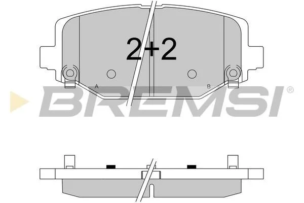 Тормозные колодки зад. Fiat Freemont 11-/Dodge Caravan 08- (130.1x55.2x17.1) BREMSI BP3544 (фото 1)