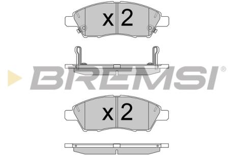 Гальмівні колодки перед. MICRA IV/NOTE/TIIDA 1.2-1.8 07- (AKEBONO) BREMSI BP3589