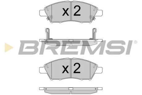 Гальмівні колодки перед. MICRA IV/NOTE/TIIDA 1.2-1.8 07- (AKEBONO) BREMSI BP3589