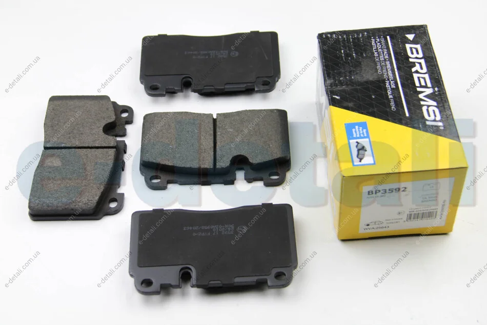 Тормозные колодки пер. Audi A6/A7/Q5 10- (Brembo) BREMSI BP3592 (фото 1)