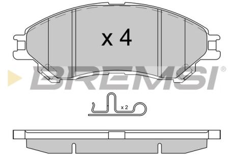 Гальмівні колодки пер. SUZUKI SX4 S-CROSS/VITARA 1.0-1.6 15- (AKEBONO) BREMSI BP3603