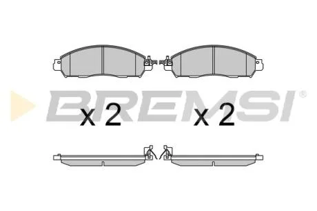 Гальмівні колодки перед. NAVARA NP300 2.3-2.5 dCi 14- (AKEBONO) BREMSI BP3721