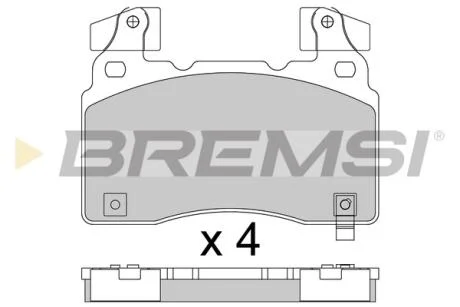 Гальмівні колодки пер. Tesla Model S/INSIGNIA B 13- (BREMBO) BREMSI BP3760