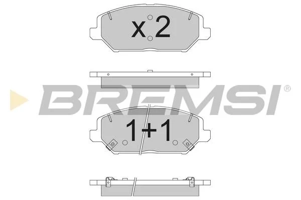 Гальмівні колодки перед. HYUNDAI i30/CEED 1.0-1.6 16- BREMSI BP3786 (фото 1)