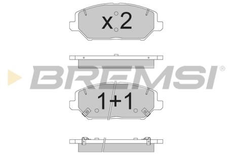 Гальмівні колодки перед. HYUNDAI i30/CEED 1.0-1.6 16- BREMSI BP3786