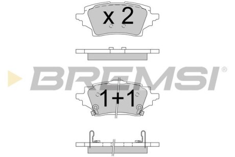 Тормозные колодки зад. Toyota Camry 17-/Rav4 18-/Lexus RX 15- BREMSI BP3796