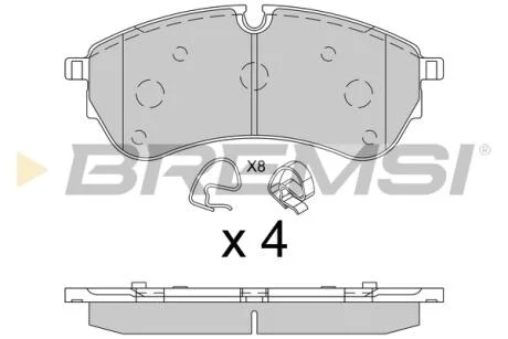 Тормозные колодки пер. VW Crafter 2.0TDI/Man TGE 16- (163.6x67.4x20.7) BREMSI BP3846