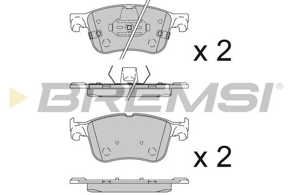 Тормозные колодки пер. Ford Focus IV 18- (155.1х64.4х16.8) BREMSI BP3847 (фото 1)