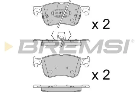Тормозные колодки пер. Ford Focus IV 18- (155.1х64.4х16.8) BREMSI BP3847