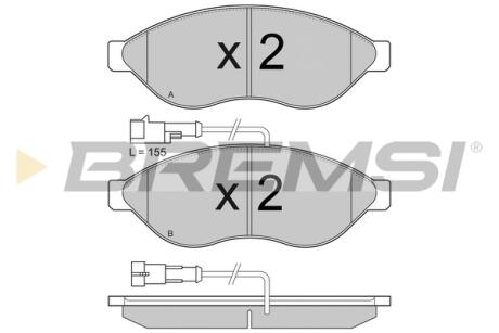 Гальмівні колодки пер. Jumper/Ducato/Boxer 06- (1.1-1.5t) BREMSI BP3868