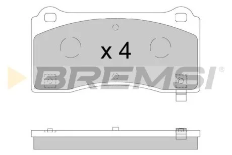 Гальмівні колодки перед. TESLA MODEL 3 17- (BREMBO) BREMSI BP3900