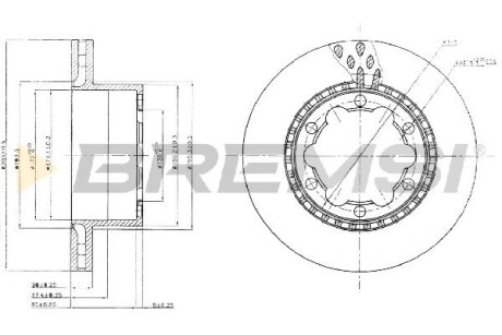 Тормозной диск зад. Sprinter/Crafter 06- 5.0t (303x28) BREMSI CD5312V