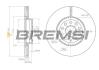 Гальмівний диск перед. Caddy III/IV/Golf/Jetta/Passat/Octavia 05- (312x25) BREMSI CD7305V (фото 1)