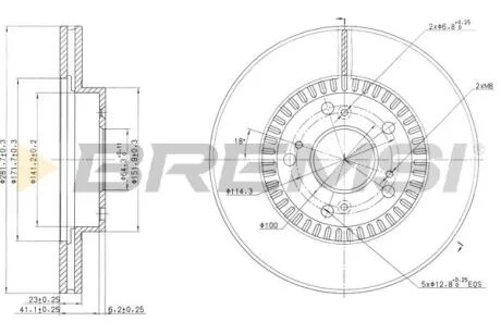 Гальмівний диск пер. Civic/CR-V BREMSI CD7496V
