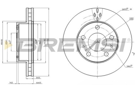 Тормозной диск перед Ducato/Boxer 06- (300x32) BREMSI CD7718V