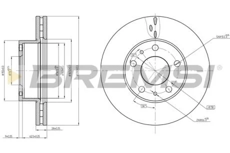 Гальмівний диск перед. Boxer/Ducato/Jumper (06-21) BREMSI CD8659V