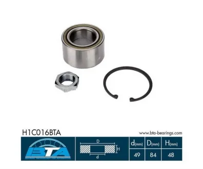 Подшипник колеса, комплект BTA H1C016BTA
